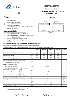 1N5062 Datasheet PDF Shenzhen Luguang Electronic Technology Co., Ltd