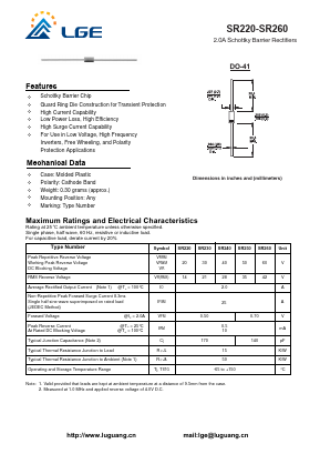 SR220_ Datasheet PDF Shenzhen Luguang Electronic Technology Co., Ltd