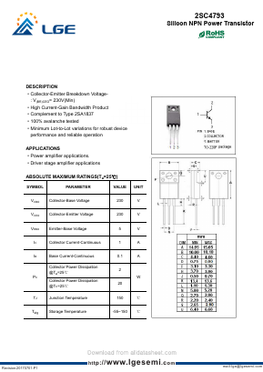 2SC4793 Datasheet PDF Shenzhen Luguang Electronic Technology Co., Ltd