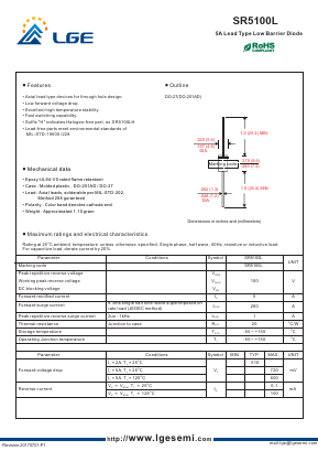 SR5100L Datasheet PDF Shenzhen Luguang Electronic Technology Co., Ltd