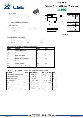 2SC3125 Datasheet PDF Shenzhen Luguang Electronic Technology Co., Ltd