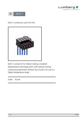 3625-104M05S03 Datasheet PDF Lumberg