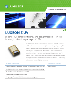 LHUV-0415-0650 Datasheet PDF Lumileds Lighting Company