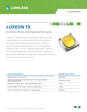 L1T2-6570000000000 Datasheet PDF Lumileds Lighting Company