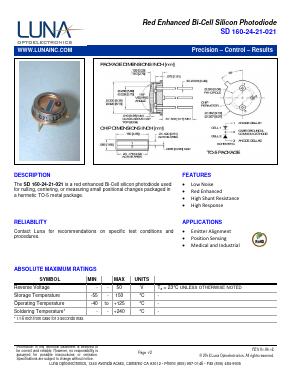 SD160-24-21-021 Datasheet PDF Luna Innovations Incorporated