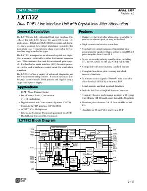 LXT332 Datasheet PDF Level One