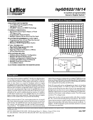 ISPGDS14 Datasheet PDF Lattice Semiconductor