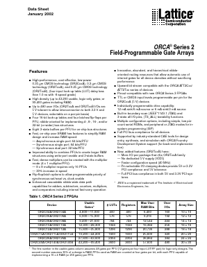OR2C04A3S208 Datasheet PDF Lattice Semiconductor