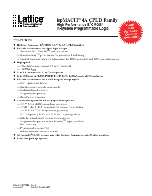 M4A5-384/128-10YNI Datasheet PDF Lattice Semiconductor