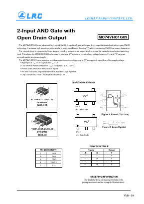 MC74VHC1G09 Datasheet PDF Leshan Radio Company