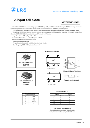 MC74VHC1G32 Datasheet PDF Leshan Radio Company