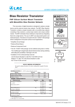 MUN5134T1 Datasheet PDF Leshan Radio Company