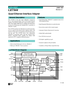 LXT944 Datasheet PDF LevelOne