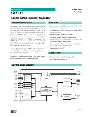 LXT915QC Datasheet PDF LevelOne