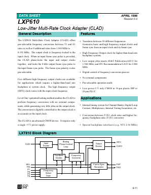 LXP610 Datasheet PDF LevelOne