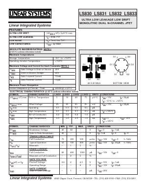 LS832 Datasheet PDF Linear Integrated System