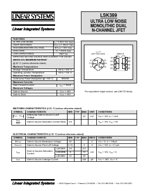 LSK389A Datasheet PDF Linear Integrated System