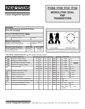 IT131 Datasheet PDF Linear Integrated System