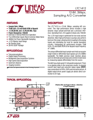 LTC1412 Datasheet PDF Linear Technology