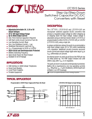 LTC1515-3/5 Datasheet PDF Linear Technology