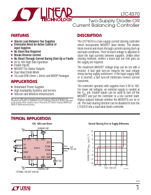 4370 Datasheet PDF Linear Technology