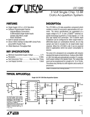 LTC1289C Datasheet PDF Linear Technology