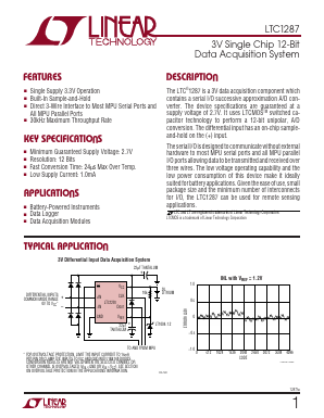 LTC1287 Datasheet PDF Linear Technology