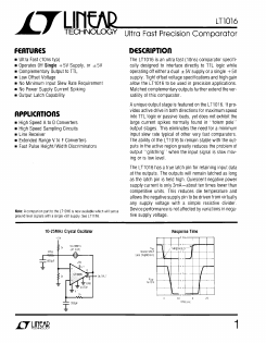 LT1016I Datasheet PDF Linear Technology