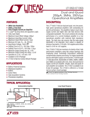 LT1352 Datasheet PDF Linear Technology