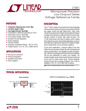 LT1461-3.3V Datasheet PDF Linear Technology