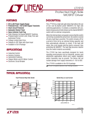 LT1910ES8 Datasheet PDF Linear Technology