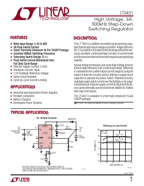 LT3431 Datasheet PDF Linear Technology