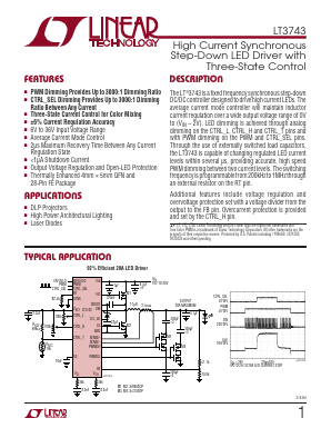 LT3743 Datasheet PDF Linear Technology