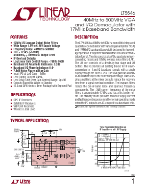 LT5546 Datasheet PDF Linear Technology