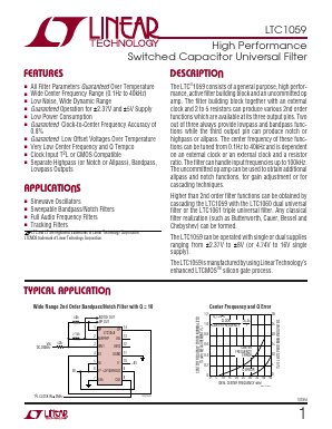 LTC1059M Datasheet PDF Linear Technology