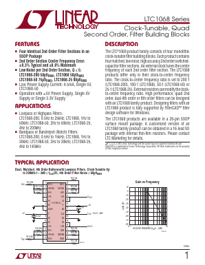 LTC1068-200IG Datasheet PDF Linear Technology