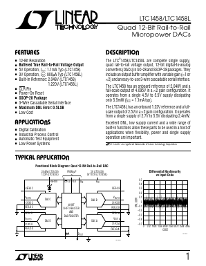 LTC1458L Datasheet PDF Linear Technology