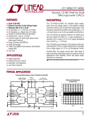 LTC1458LCSW Datasheet PDF Linear Technology