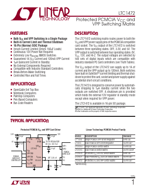 LTC1472 Datasheet PDF Linear Technology