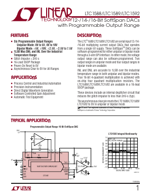 LTC1592B Datasheet PDF Linear Technology