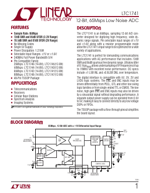 LTC1741 Datasheet PDF Linear Technology