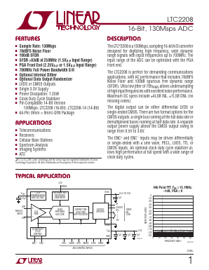 LTC2208 Datasheet PDF Linear Technology