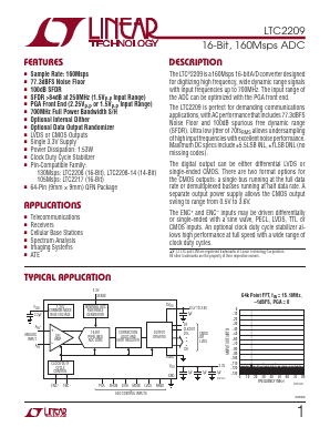LTC2209IUP-TRPBF Datasheet PDF Linear Technology