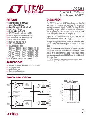 LTC2281IUP-TR Datasheet PDF Linear Technology