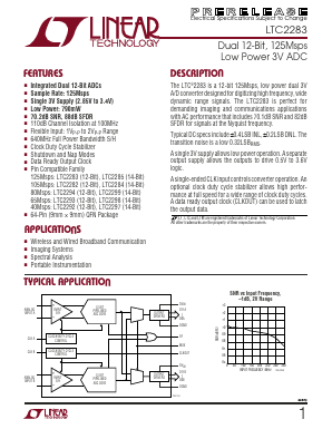 LTC2283I Datasheet PDF Linear Technology