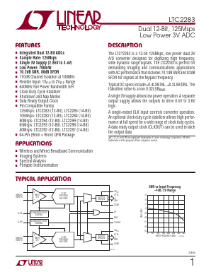 LTC2283 Datasheet PDF Linear Technology