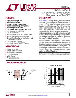 LTC3406ABES5 Datasheet PDF Linear Technology