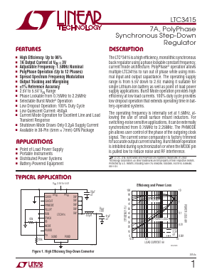 LTC3415EUHF Datasheet PDF Linear Technology