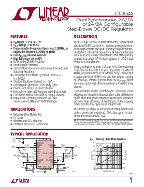 LTC3546IFE-PBF Datasheet PDF Linear Technology