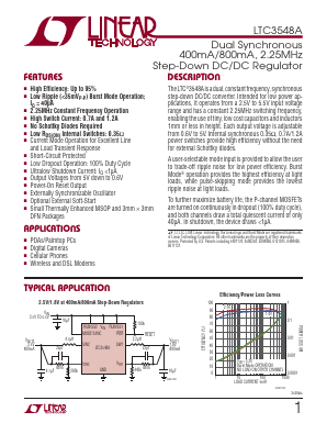 LTC3548A Datasheet PDF Linear Technology